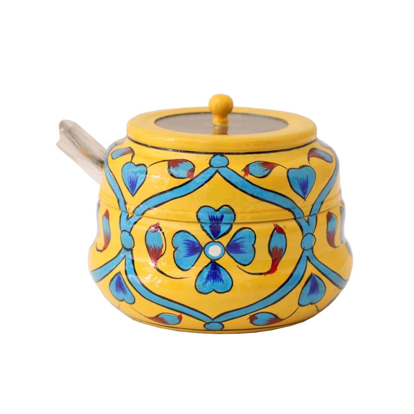 Hand Painted Ghee Container With Small or Pickle Container and Housewarming Gift and Return Gift and For Mothers