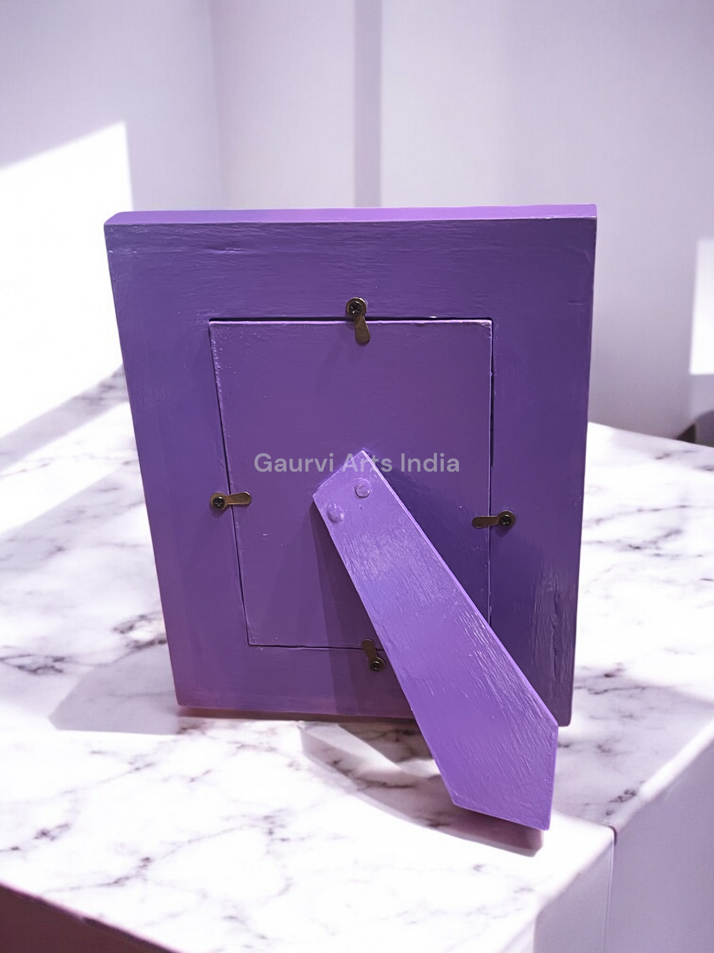 Hand-painted wooden photo frame adds a warm, artistic touch to your cherished memories