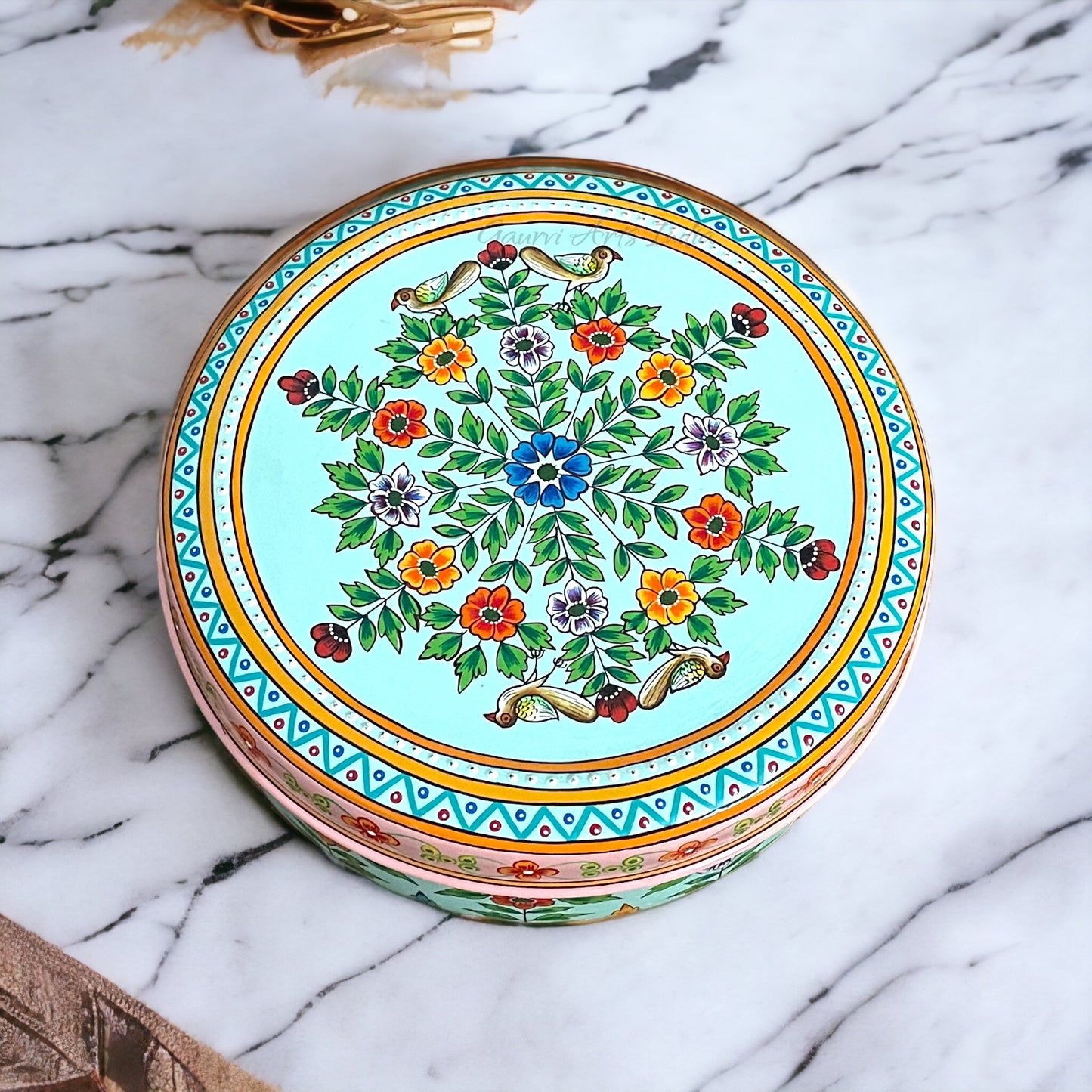 Hand Painted Stainless Steel Spices Box for your Kitchenware and Best Gift especially for mothers who appreciate both functionality and artistry in their cooking space Regular