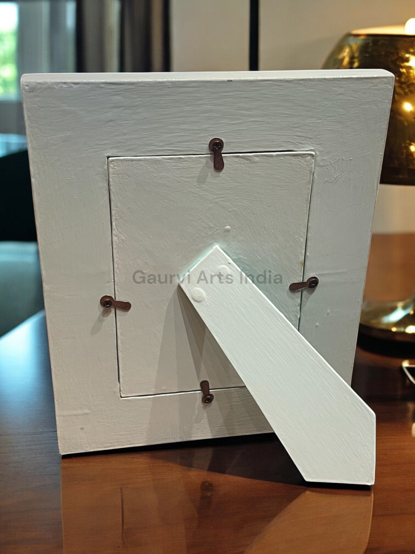 Hand-painted wooden photo frame adds a warm, artistic touch to your cherished memories