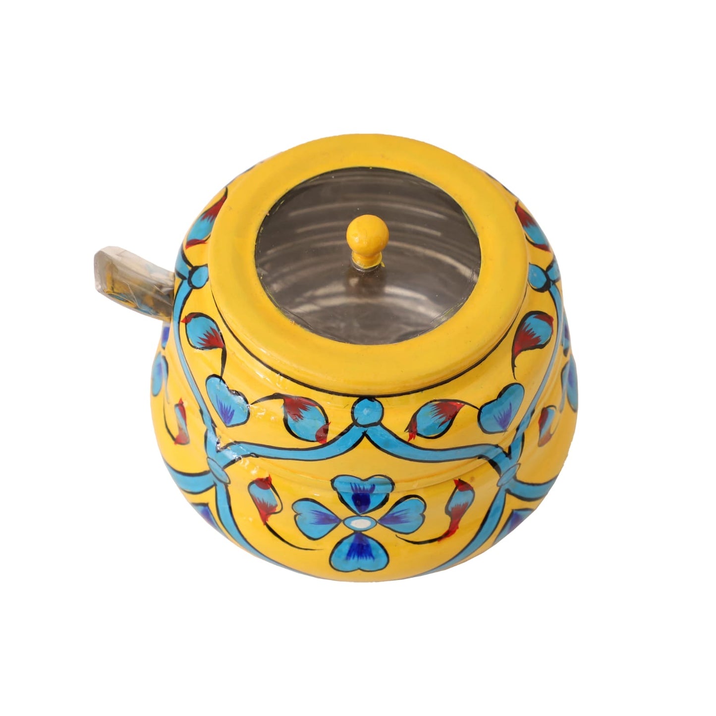 Hand Painted Ghee Container With Small or Pickle Container and Housewarming Gift and Return Gift and For Mothers