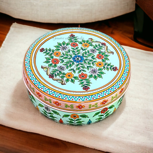 Hand Painted Stainless Steel Spices Box for your Kitchenware and Best Gift especially for mothers who appreciate both functionality and artistry in their cooking space Regular