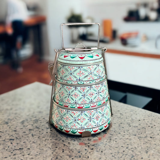 Hand Painted Stainless Steel Tiffin carrier, Best Gift For Family or Friends