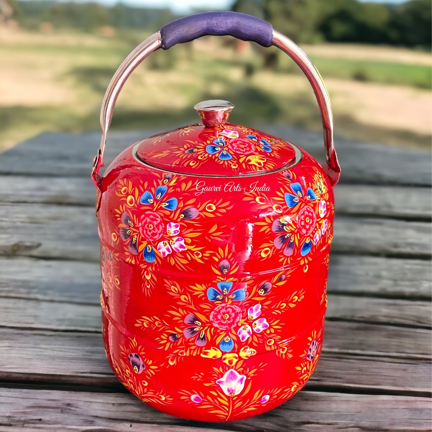 Stainless steel water dispenser features exquisite hand-painted detailing, Best Return Gift