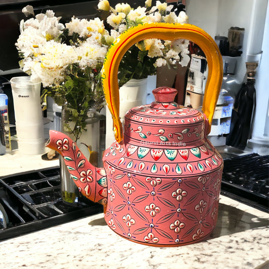 Hand-painted stainless steel tea kettle combines durability with artistic charm and style to enhance your daily tea ritual.